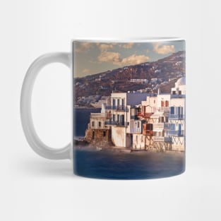 The picturesque Little Venice in Mykonos, Greece Mug